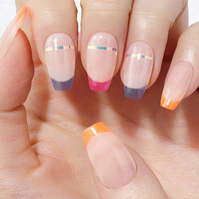 Neon Luxe French Manicure Gel Nail Art Collection - Ultimate Glam Set