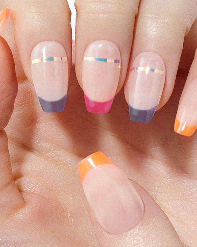 Neon Luxe French Manicure Gel Nail Art Collection - Ultimate Glam Set