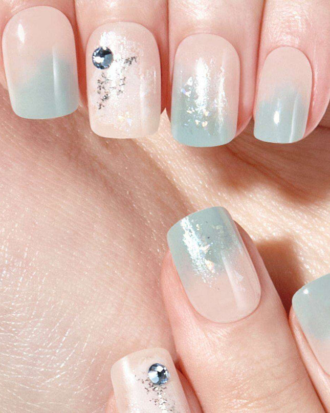 Ocean Chic Gel Nail Art Set with 30 Tips & Essential Tools for Flawless Manicures