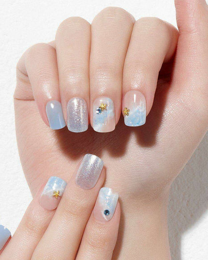 Seaside Serenity Gel Nail Kit - 30-Piece Premium Collection