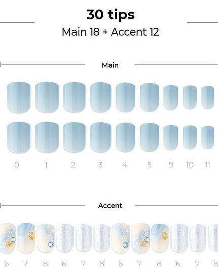 Seaside Serenity Gel Nail Kit - 30-Piece Premium Collection