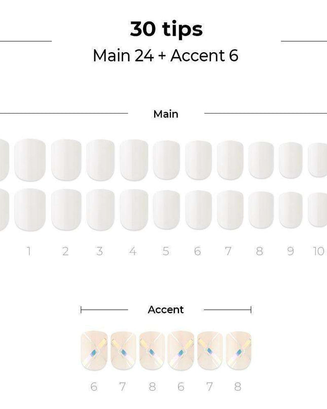 Effortless Chic Silver Gel Nail Kit with Instant Press Technology