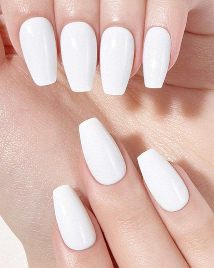 Sophisticated Titanium White Gel Nail Kit with 30 Tips and Essential Tools for Glamorous Manicures
