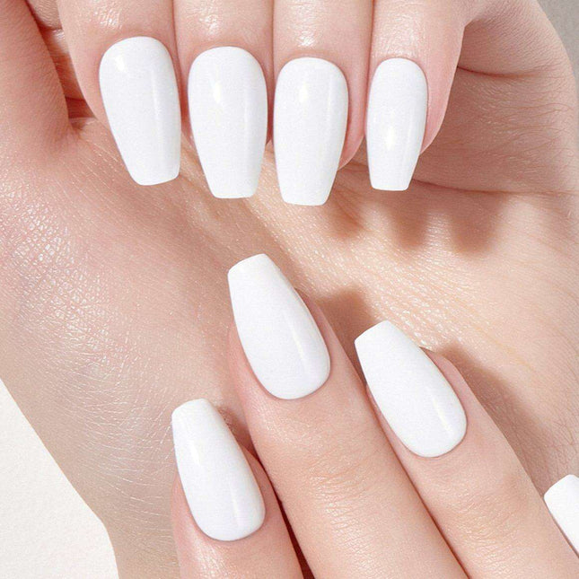 Sophisticated Titanium White Gel Nail Kit with 30 Tips and Essential Tools for Glamorous Manicures