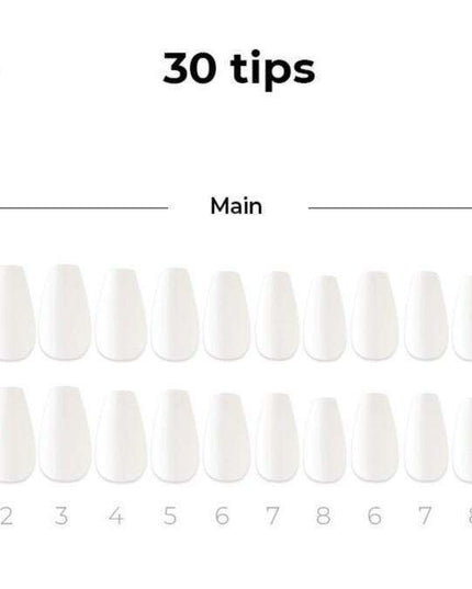 Sophisticated Titanium White Gel Nail Kit with 30 Tips and Essential Tools for Glamorous Manicures