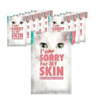 pH 5.5 Calming Jelly Face Mask Collection - 10 Masks, 33ml Each