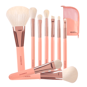 Watercolor Beauty Vegan Makeup Brush Collection - Artistry Set with Standing Case