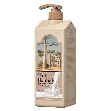 Ivory Musk Bliss: Baobab Body Wash with BioKlasse Milk - Lavish Lather & Enchanting Floral Fragrance