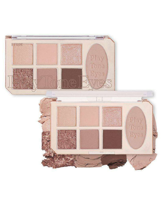 Milk Tea Magic: All-in-One Eye and Cheek Palette with Stunning Matte and Glitter Shades