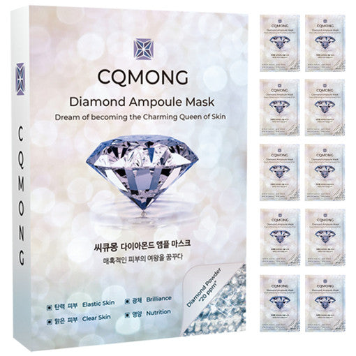 Diamond Ampoule Moisturizing Sheet Masks - 10 Pack, 30ml Each
