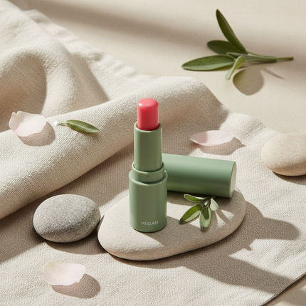 Vegan Lip Balm Duo: Hydrating Shea & Castor Oil Blend in Eco-Conscious Packaging - Two Stunning Shades
