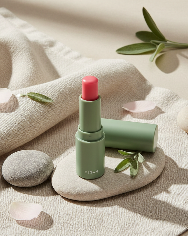 Vegan Lip Balm Duo: Hydrating Shea & Castor Oil Blend in Eco-Conscious Packaging - Two Stunning Shades