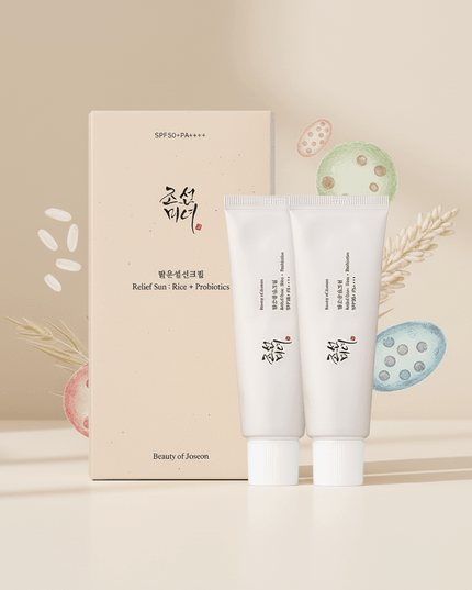 Radiant Defense Duo: Rice & Probiotics SPF50+ PA++++ 50ml x 2 Pack