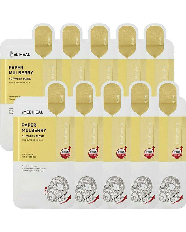 Radiant Glow White Foods Skin Brightening Mask Collection - 10 Pack