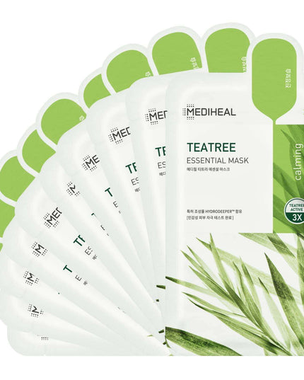 Tea Tree Essential Mask Sheet Set for Clear and Even Skin - 10 Pack