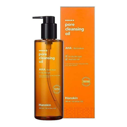 AHA Pore Cleansing Oil: 2-in-1 Makeup Remover and Skin Exfoliator by Hanskin