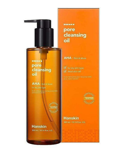 AHA Pore Cleansing Oil: 2-in-1 Makeup Remover and Skin Exfoliator by Hanskin