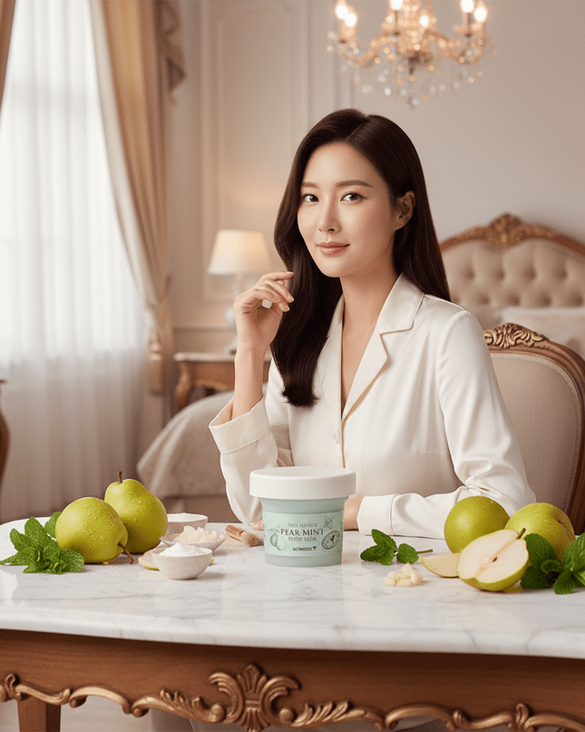 Revitalizing Pear & Mint Detox Clay Mask - Illuminate Your Skin's Natural Glow