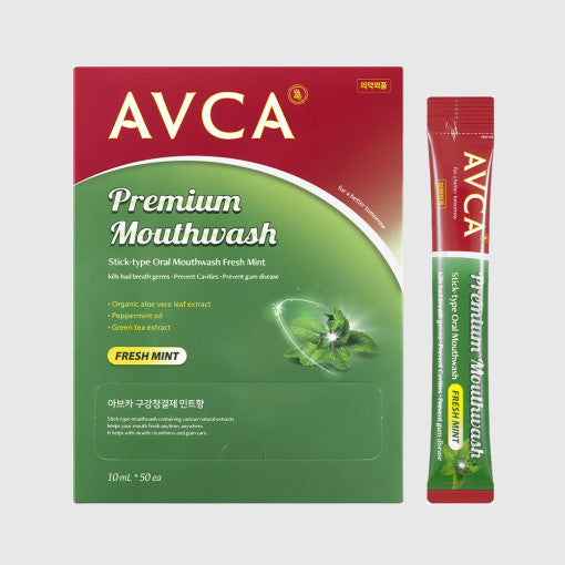 AVCA Stick Type Fresh Mint Oral Mouthwash 10ml Aloe Vera Green Tea Pack Of 50 - Très Elite