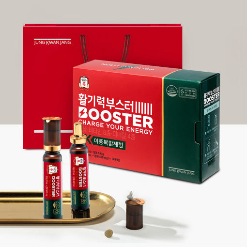 [Jung Kwan Jang] Hwal Gi Ruk Korean Red Ginseng Vital Tonic Liquid (20mL*14 bottles/Tablets400mg*14 tablets)