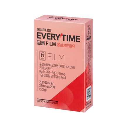 [Jung Kwan Jang] Korean Red Ginseng Extract Every Time FILM (260mg*20Sheets)