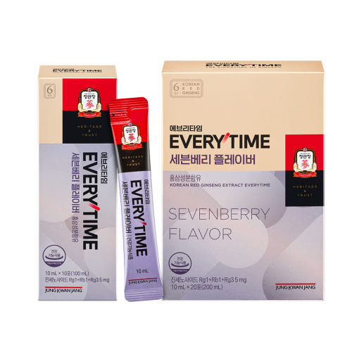 [Jung Kwan Jang] Korean Red Ginseng Extract Everytime Sevenberry Flavor (10ml*20 Sticks)