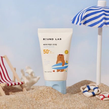 Round Lab Baby Mild Sun Cream Korean SPF50+ PA++++ 60ml Face Sunscreen - Très Elite