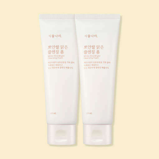 Shingmulnara White Rice Bright Cleansing Foam 120ml+120ml