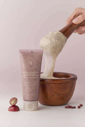 HEVEBLUE Red Bean Pore-Tightening Peptamin Podo Chaltteok Cleansing Foam 100ml