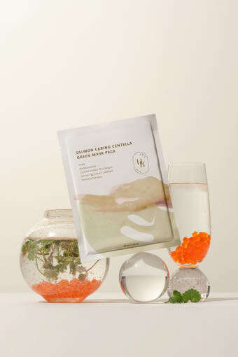 HEVEBLUE Salmon Caring Centella Green Mask Pack 25ml X 7ea