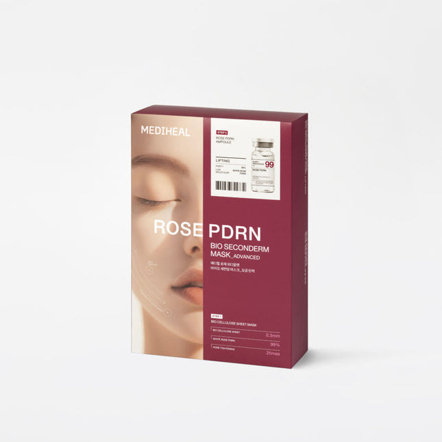 Mediheal Rose PDRN Bio Seconderm Mask Pore Tightening Ampoule Mask 10 Sets - Très Elite