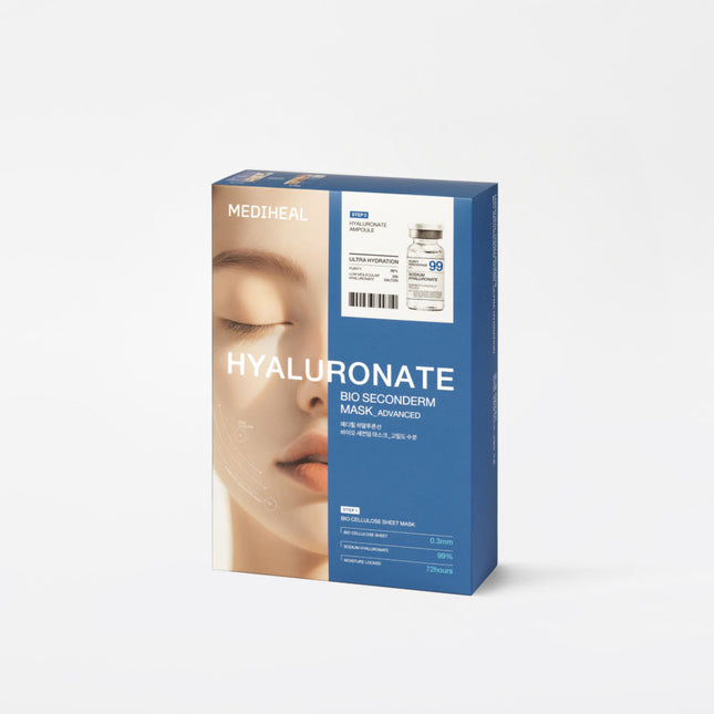 Mediheal Hyaluronate Bio Seconderm Mask Moisturizing Ampoule 4ml Mask 23ml 10ea - Très Elite