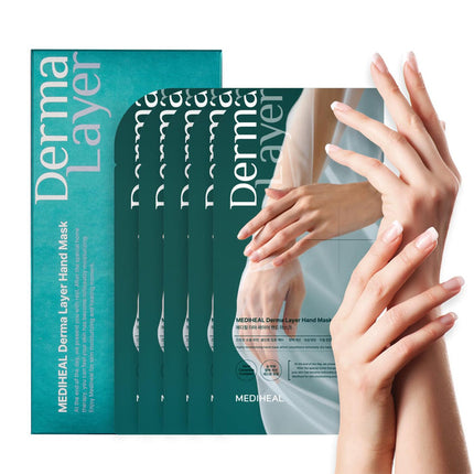 Mediheal Derma Layer Hand Mask 14ml X 5ea Hydrating Serum Mask - Très Elite