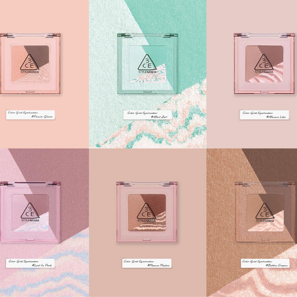 3CE Color Grid Eyeshadow 3.3g (6colors)- Très Elite- Très Elite