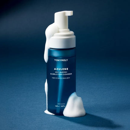 TonyMoly Azulene Anti Blemish Bubble Foam Cleanser 150ml With Jojoba Seed Oil - Très Elite