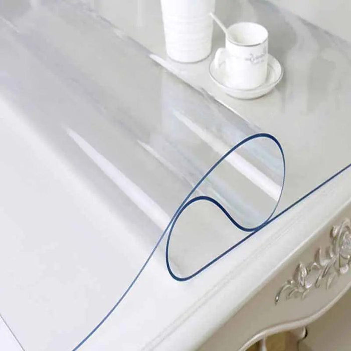 Transparent PVC Table Protector: Elegant Shield for Tables - Waterproof and Effortlessly Cleanable