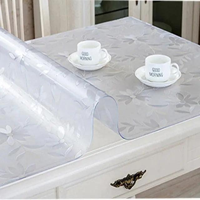 Clear PVC Table Cover: Stylish Protection for Your Table - Waterproof and Easy to Wipe Clean