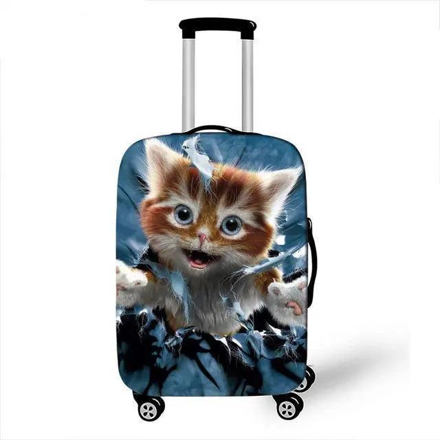 Animal Print Waterproof Extra Large Luggage Cover - Chic and Resilient (Fits 18-32 Inches)