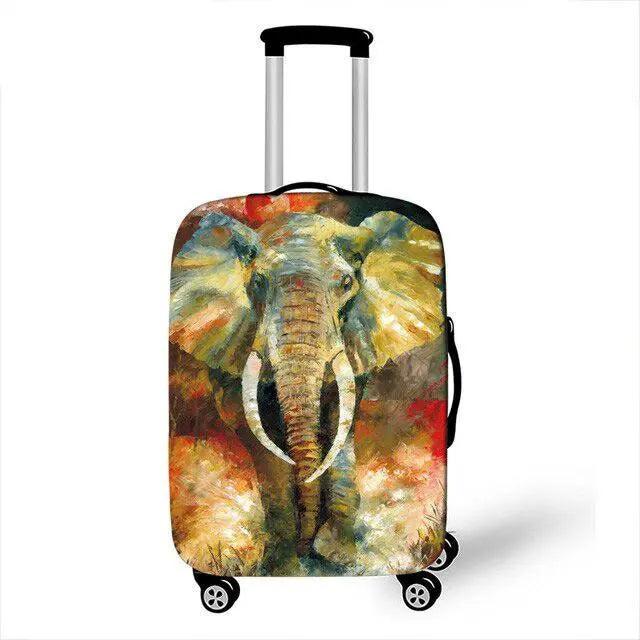 Animal Print Waterproof Extra Large Luggage Cover - Chic and Resilient (Fits 18-32 Inches)