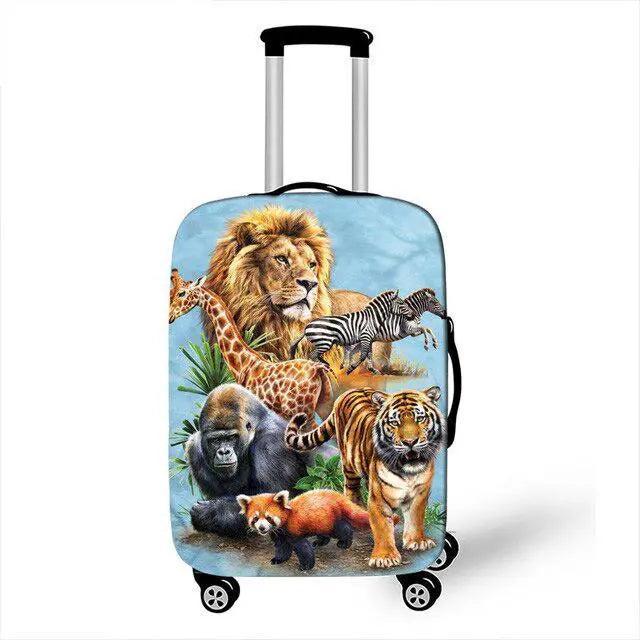 Animal Print Waterproof Extra Large Luggage Cover - Chic and Resilient (Fits 18-32 Inches)