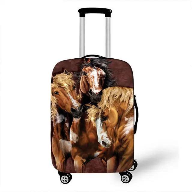 Animal Print Waterproof Extra Large Luggage Cover - Chic and Resilient (Fits 18-32 Inches)