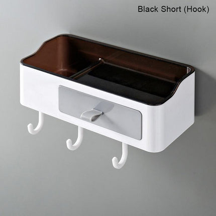 Chic Versatile Bathroom Storage Caddy with Towel Rack - Sturdy Plastic - Available in Two Sizes
