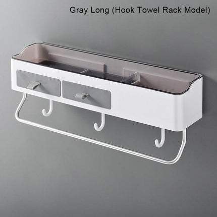 Chic Versatile Bathroom Storage Caddy with Towel Rack - Sturdy Plastic - Available in Two Sizes