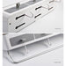 Punch-free Bathroom Organizer Rack with Towel Holder - Grey/Black, Plastic - 2 Sizes Available