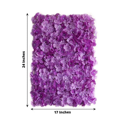 AliKopy 11 Sq ft Purple UV Protected Hydrangea Wall Mat - 4 Panels