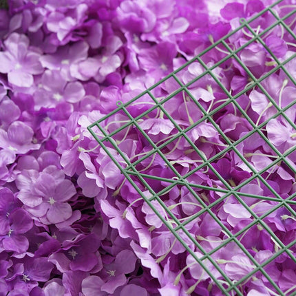 AliKopy 11 Sq ft Purple UV Protected Hydrangea Wall Mat - 4 Panels