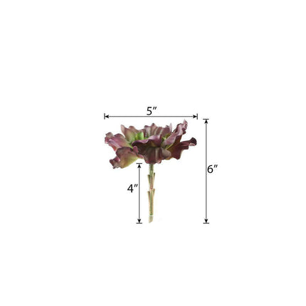 AliKopy 3 Pack 6" Wavy Kalanchoe Artificial Succulent Plants, Realisti