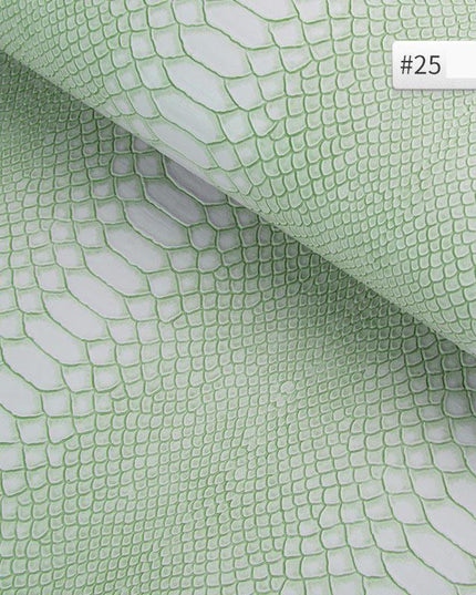 Luxury Snake Skin Pattern PVC Leather - Premium 25cm x 34cm Material for Creative DIY Projects