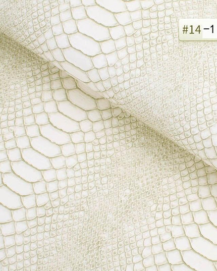 Luxury Snake Skin Pattern PVC Leather - Premium 25cm x 34cm Material for Creative DIY Projects