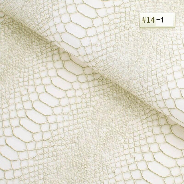 Luxury Snake Skin Pattern PVC Leather - Premium 25cm x 34cm Material for Creative DIY Projects